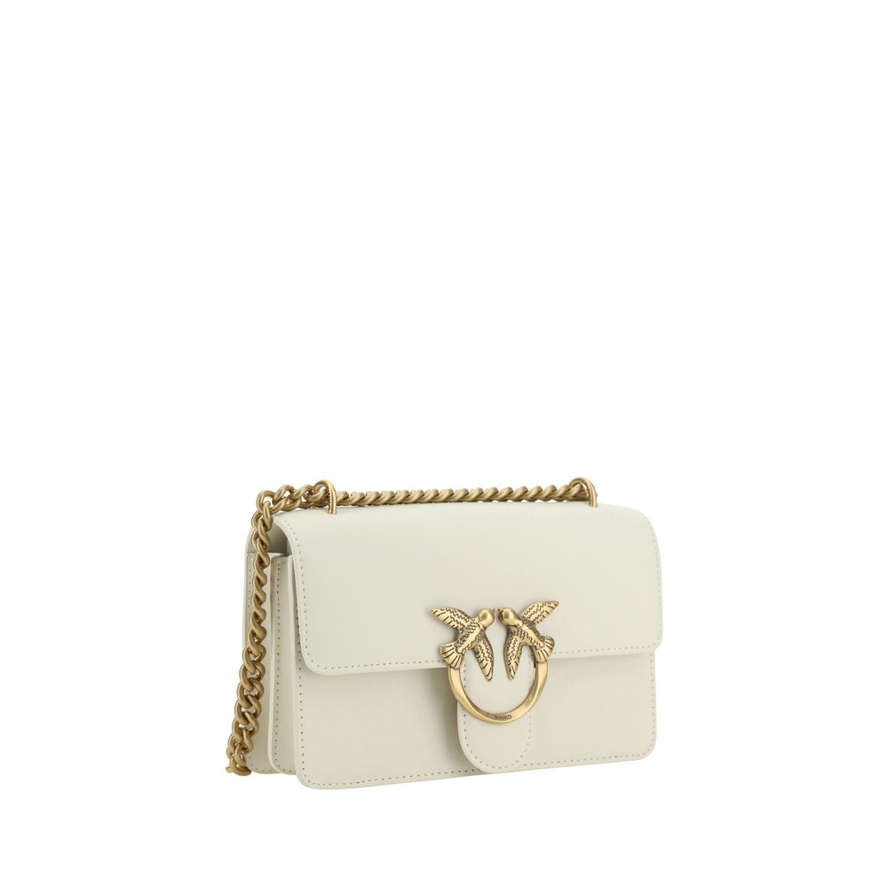 PINKO Beige Calf Leather Bos Taurus Shoulder Bag by PINKO