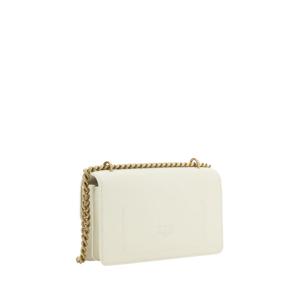 PINKO Beige Calf Leather Bos Taurus Shoulder Bag by PINKO