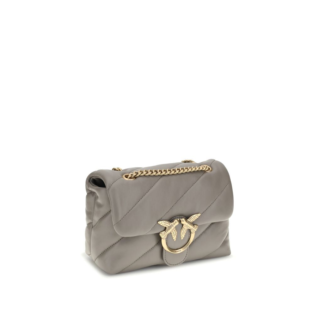 PINKO Gray Calf Leather Bos Taurus Shoulder Bag by PINKO