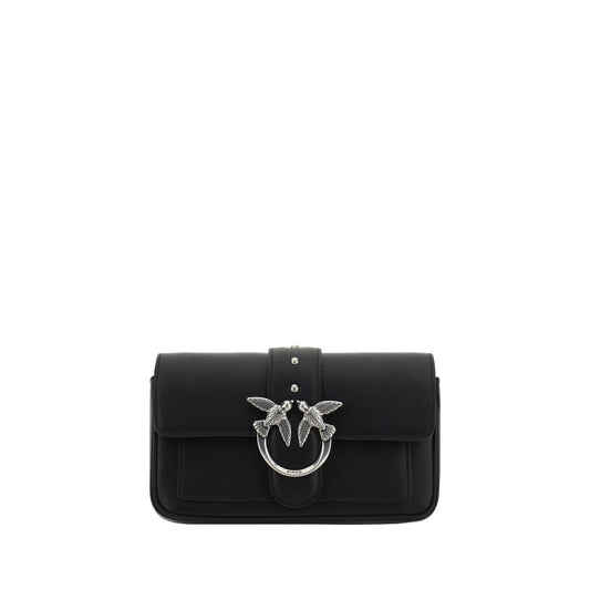 PINKO Black Calf Leather Bos Taurus Shoulder Bag by PINKO