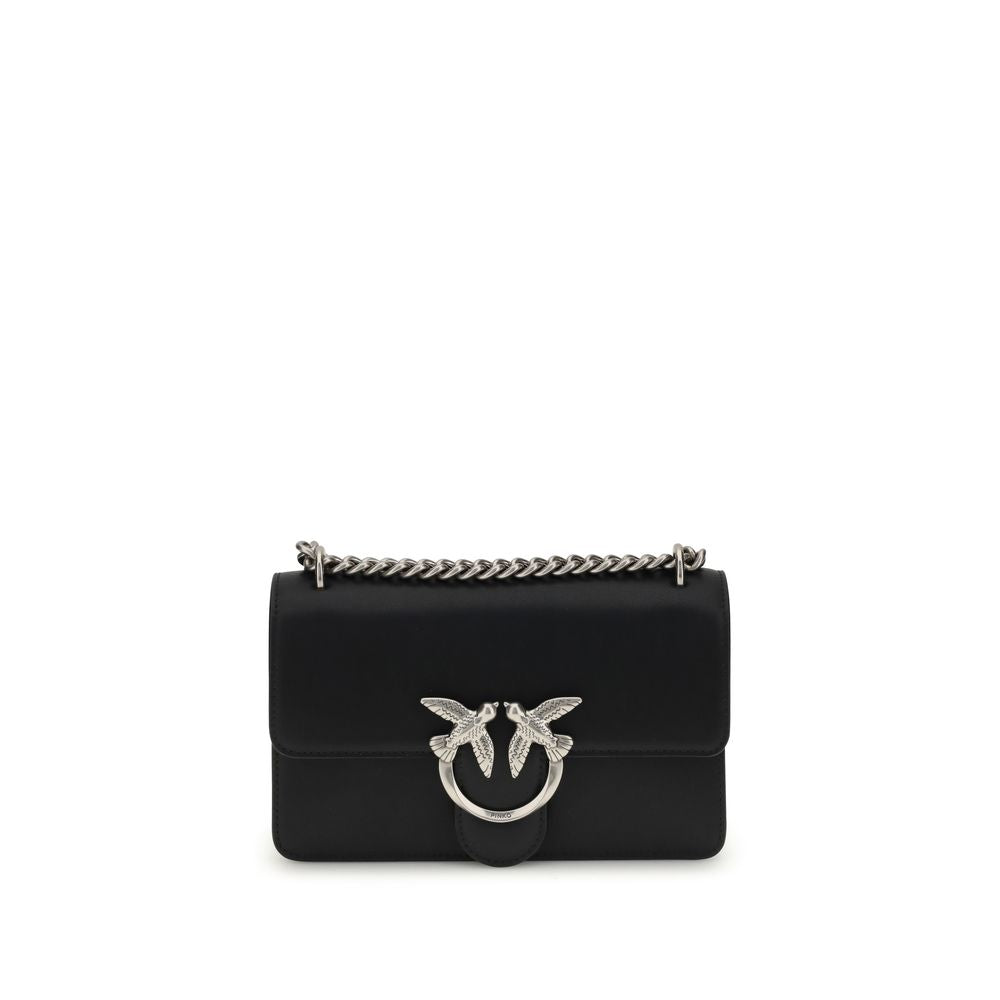 PINKO Black Calf Leather Bos Taurus Shoulder Bag by PINKO