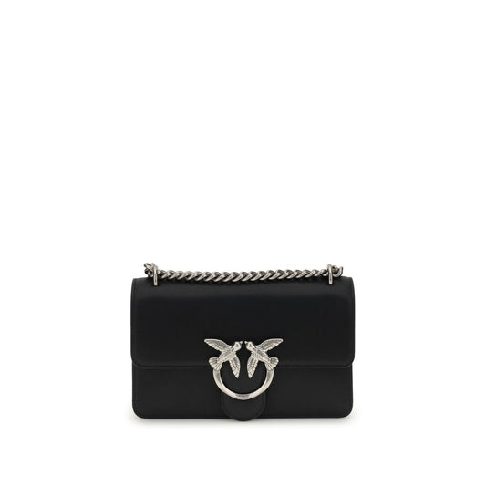 PINKO Black Calf Leather Bos Taurus Shoulder Bag by PINKO