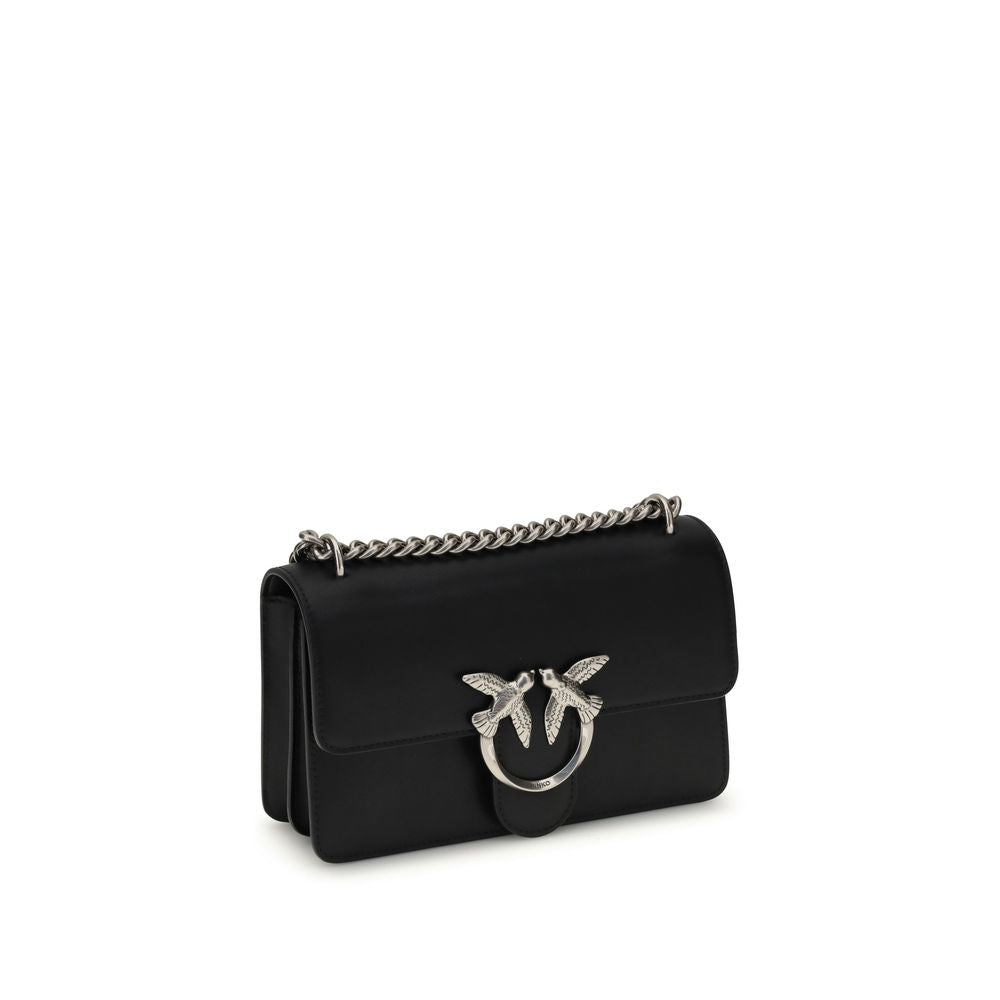 PINKO Black Calf Leather Bos Taurus Shoulder Bag by PINKO
