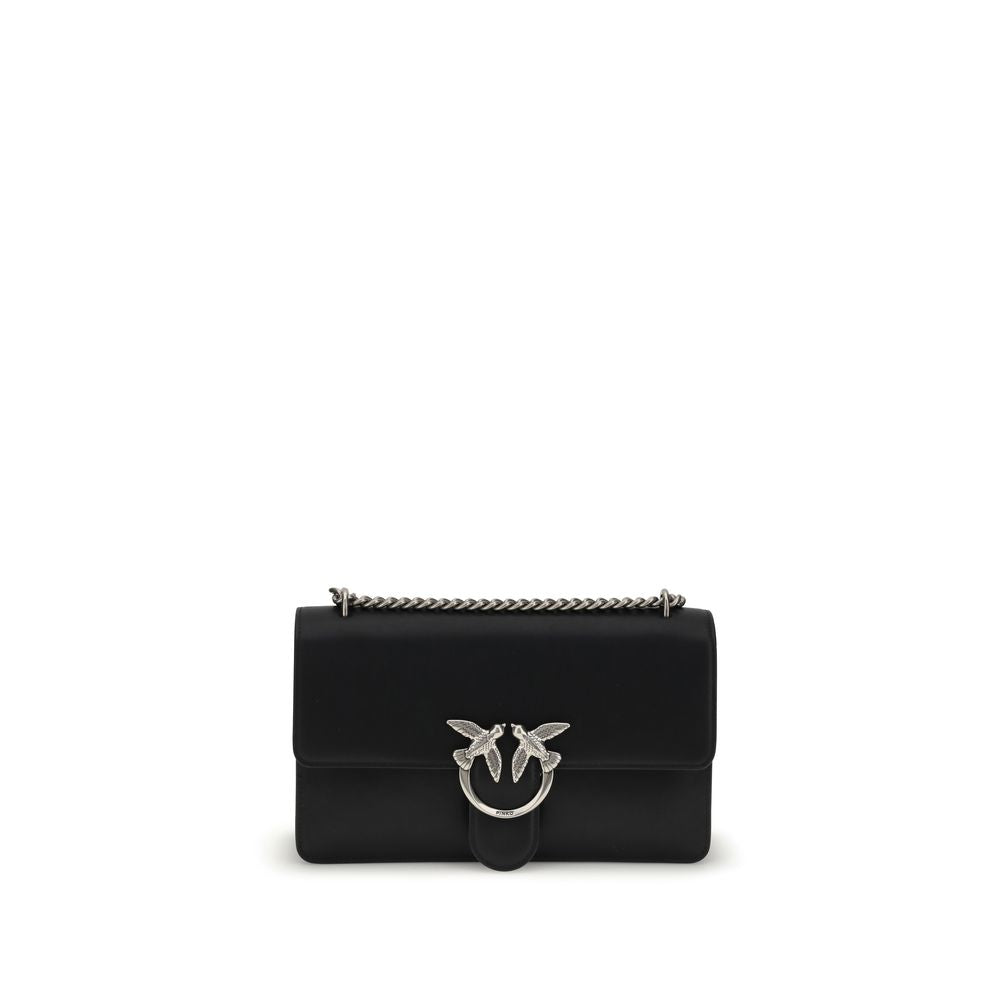 PINKO Black Calf Leather Bos Taurus Shoulder Bag by PINKO