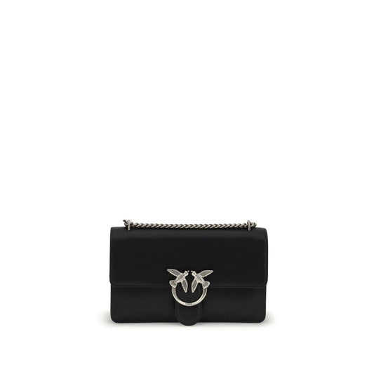 PINKO Black Calf Leather Bos Taurus Shoulder Bag by PINKO