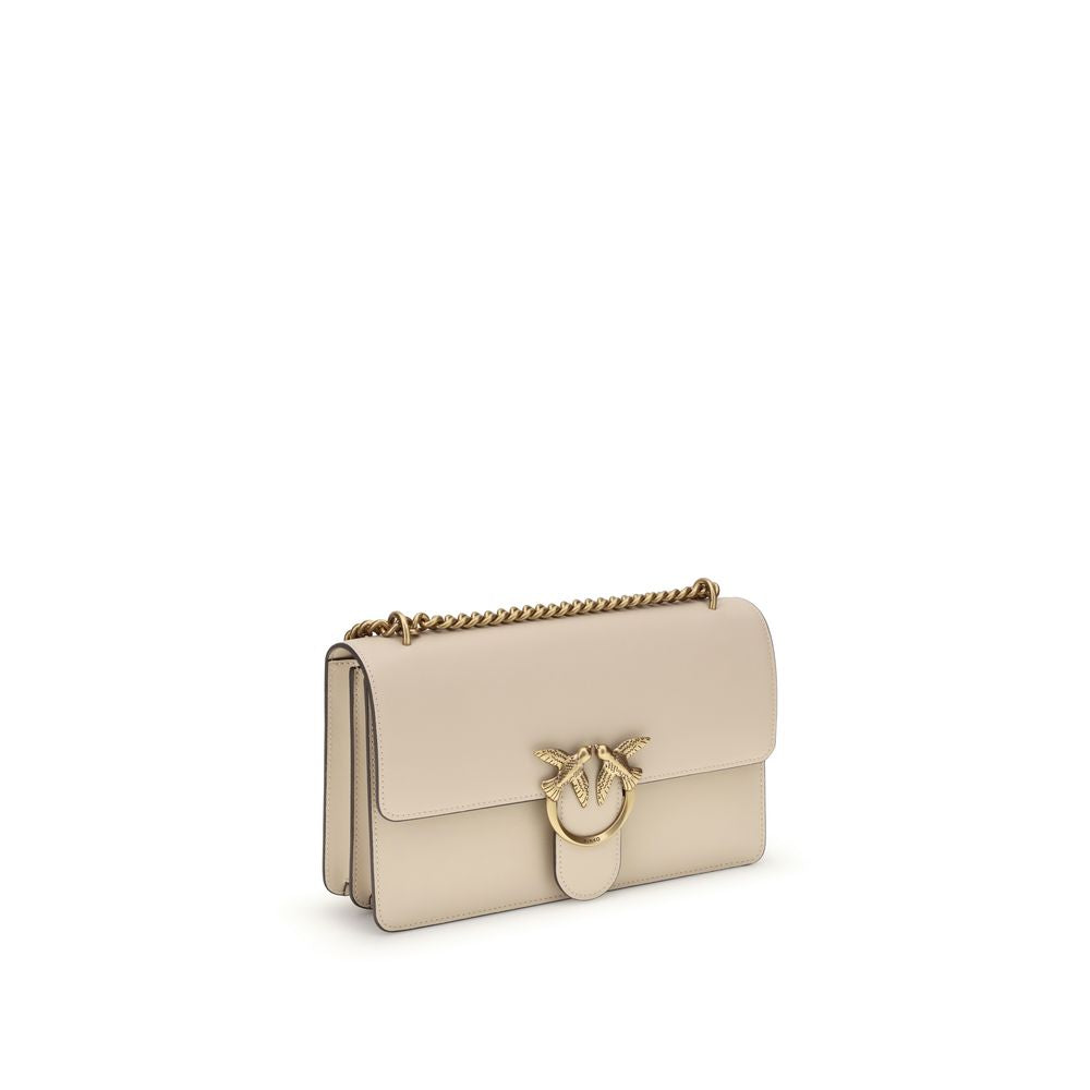 PINKO Beige Calf Leather Bos Taurus Shoulder Bag by PINKO