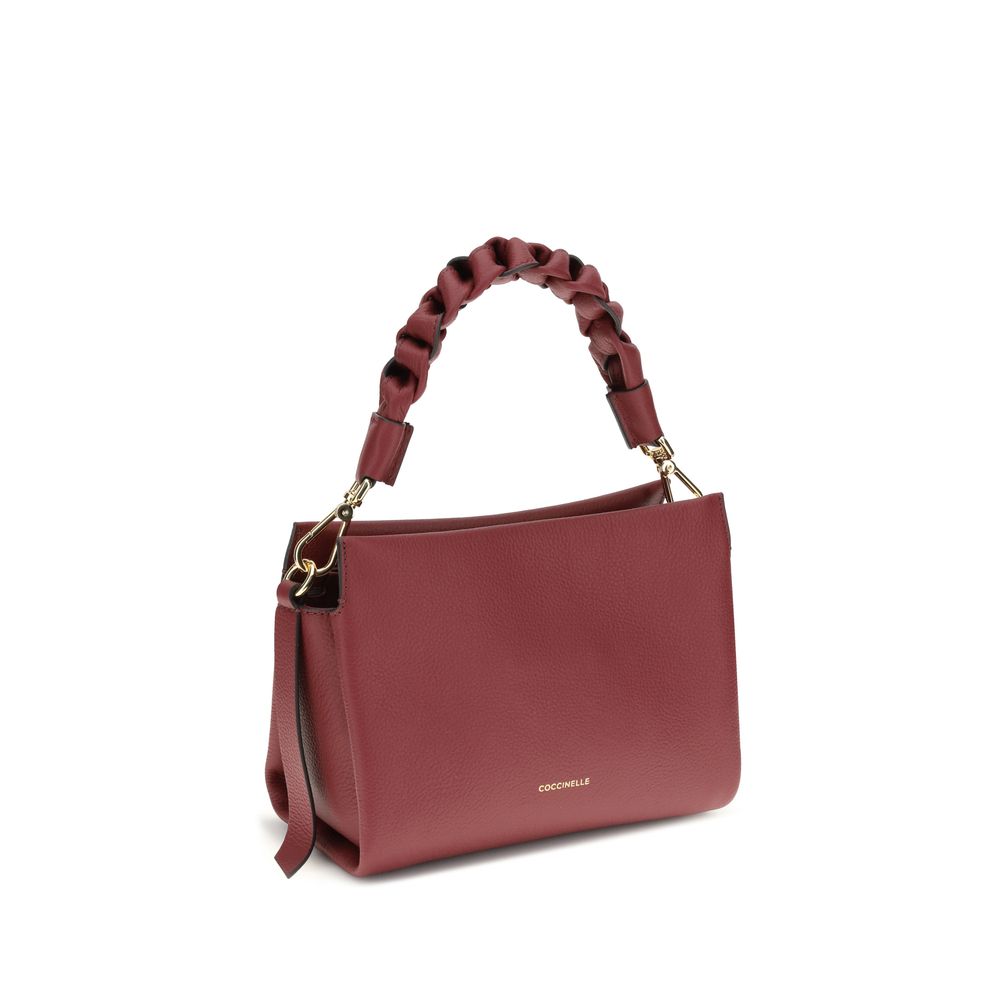 Coccinelle Bordeaux Calf Leather Bos Taurus Shoulder Bag by Coccinelle