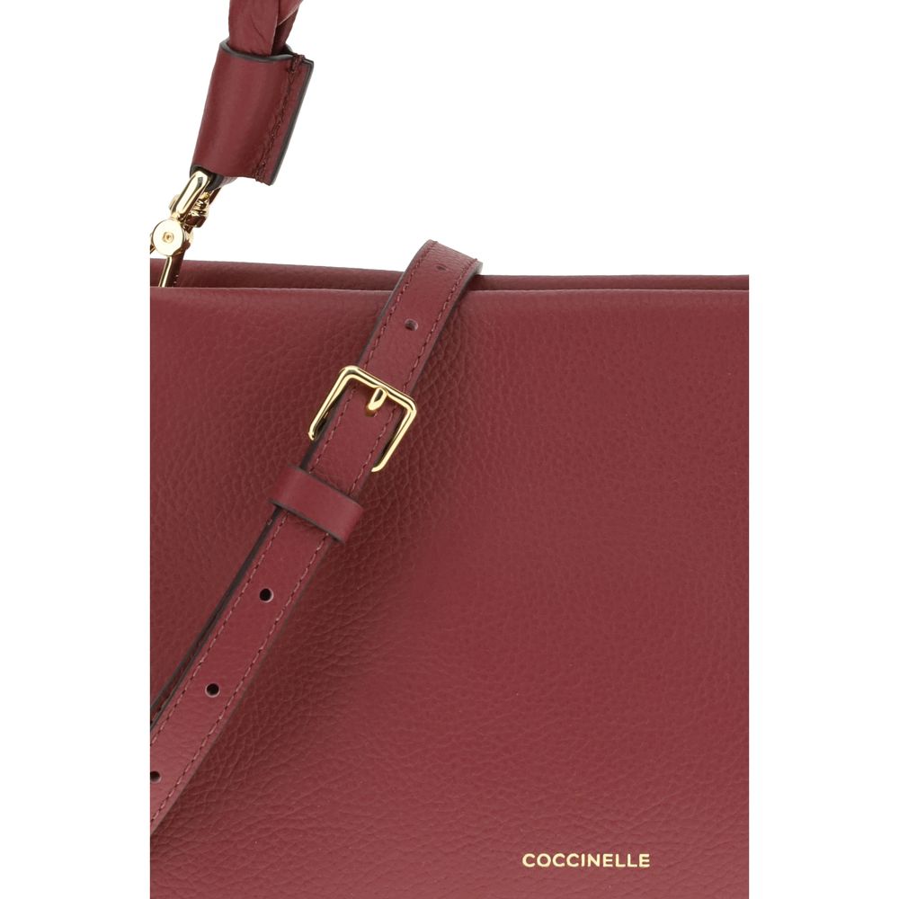 Coccinelle Bordeaux Calf Leather Bos Taurus Shoulder Bag by Coccinelle