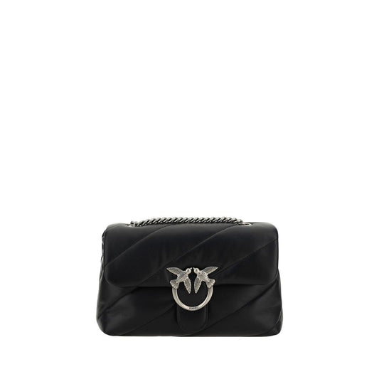 PINKO Black Calf Leather Bos Taurus Shoulder Bag by PINKO