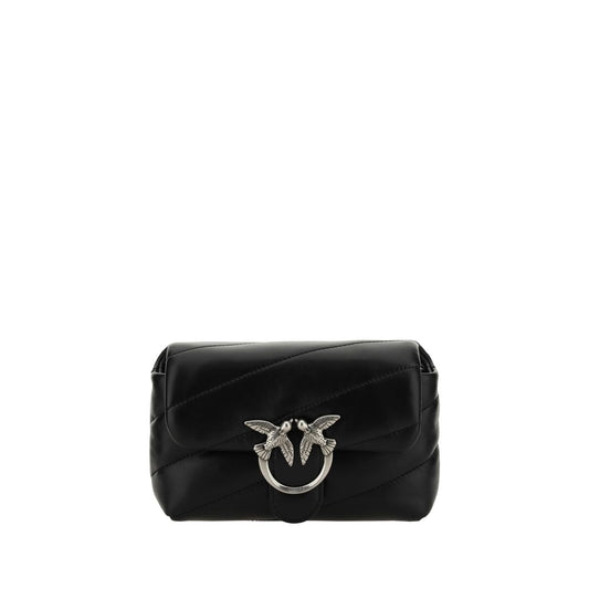 PINKO Black Calf Leather Bos Taurus Shoulder Bag by PINKO