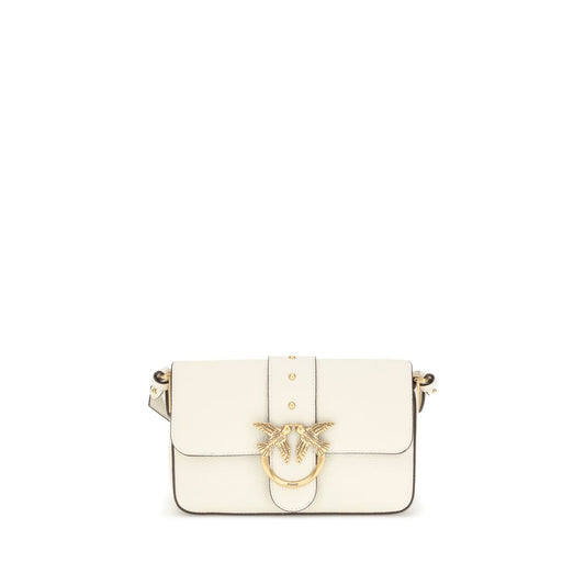 PINKO White Calf Leather Bos Taurus Shoulder Bag by PINKO
