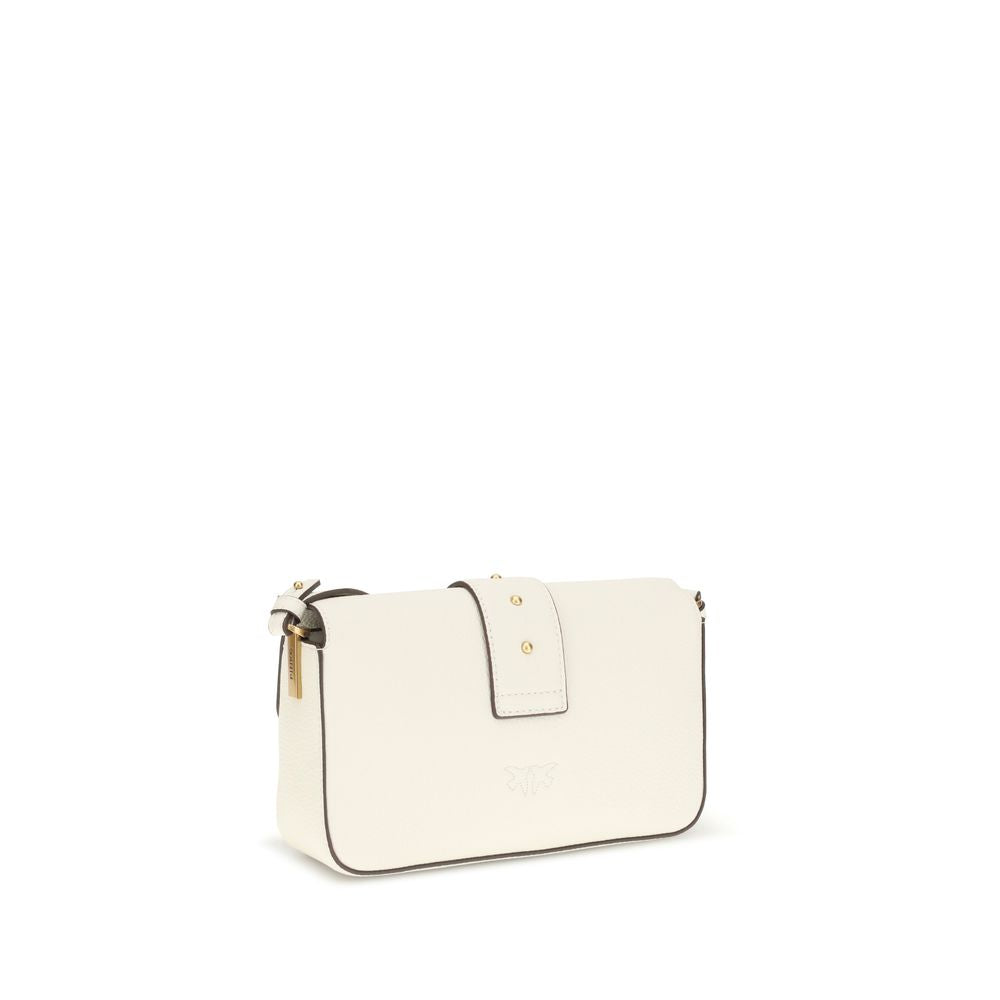 PINKO White Calf Leather Bos Taurus Shoulder Bag by PINKO