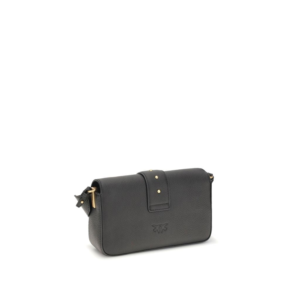PINKO Black Calf Leather Bos Taurus Shoulder Bag by PINKO