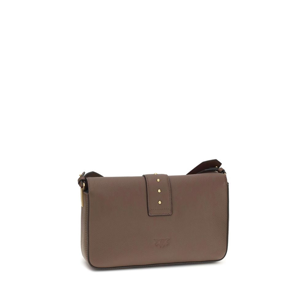 PINKO Brown Calf Leather Bos Taurus Shoulder Bag by PINKO