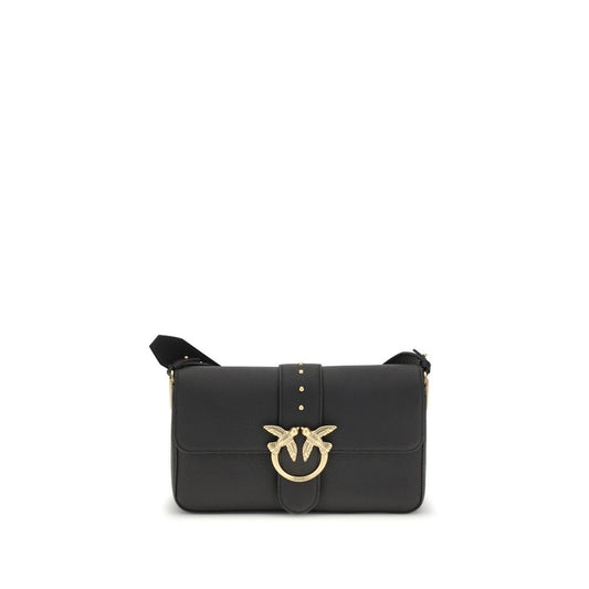 PINKO Black Calf Leather Bos Taurus Shoulder Bag by PINKO