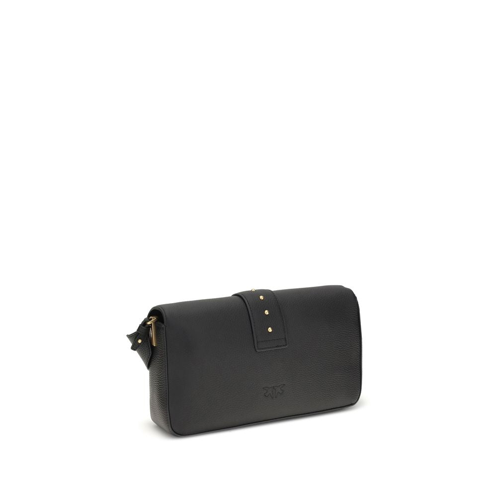 PINKO Black Calf Leather Bos Taurus Shoulder Bag by PINKO