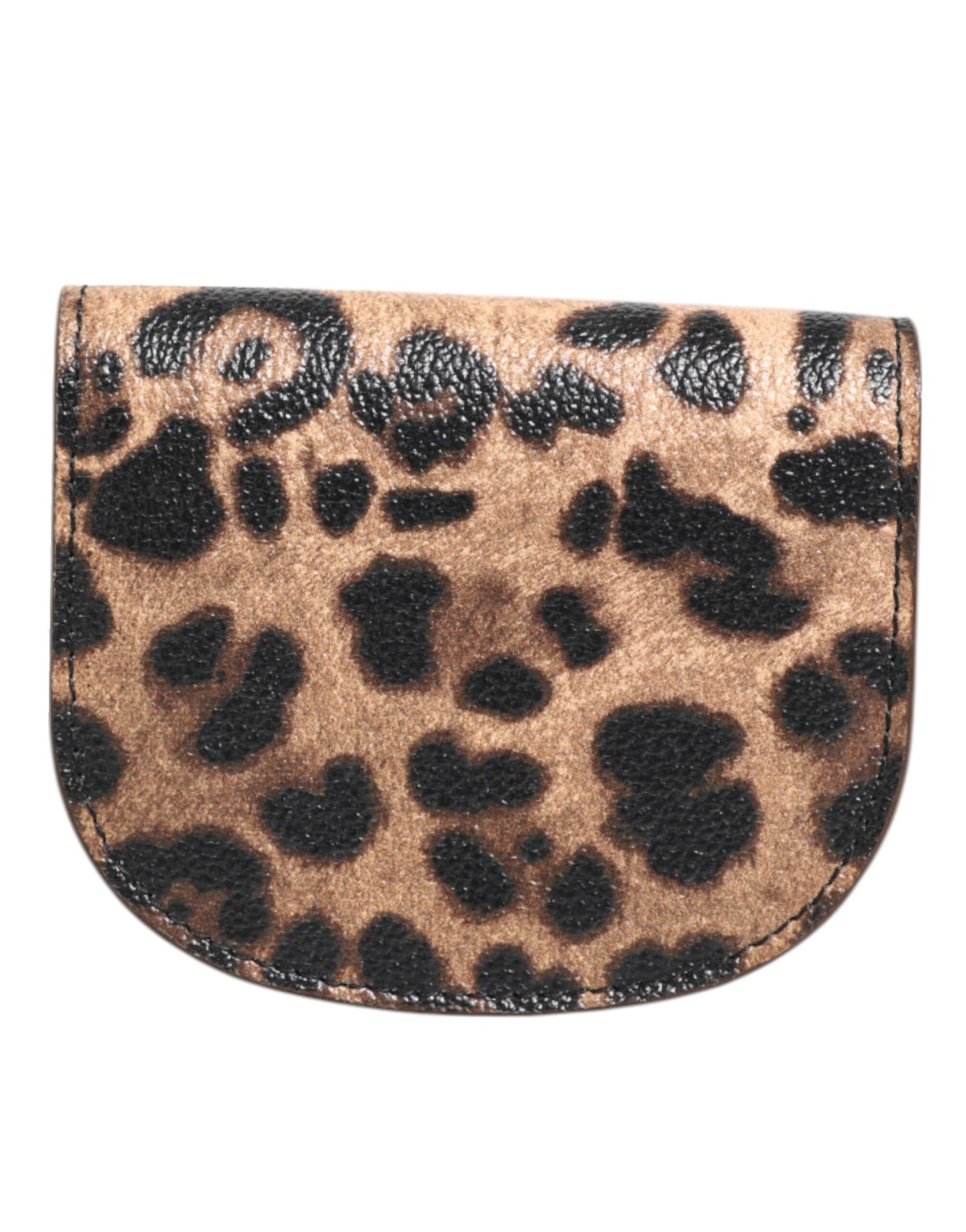 Dolce & Gabbana Brown Leopard Print Calf Leather Small Coin Purse Wallet by Dolce & Gabbana