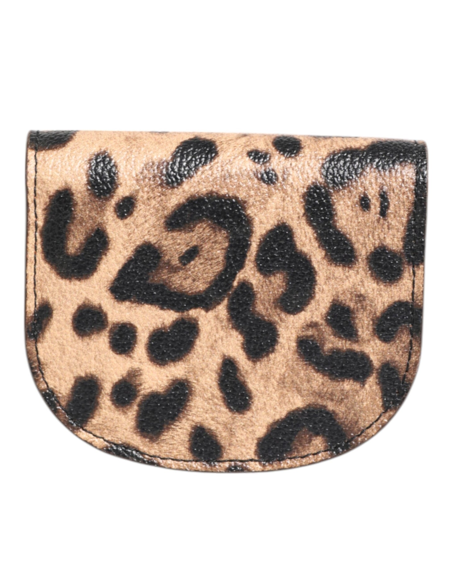 Dolce & Gabbana Brown Leopard Print Calf Leather Small Coin Purse Wallet by Dolce & Gabbana