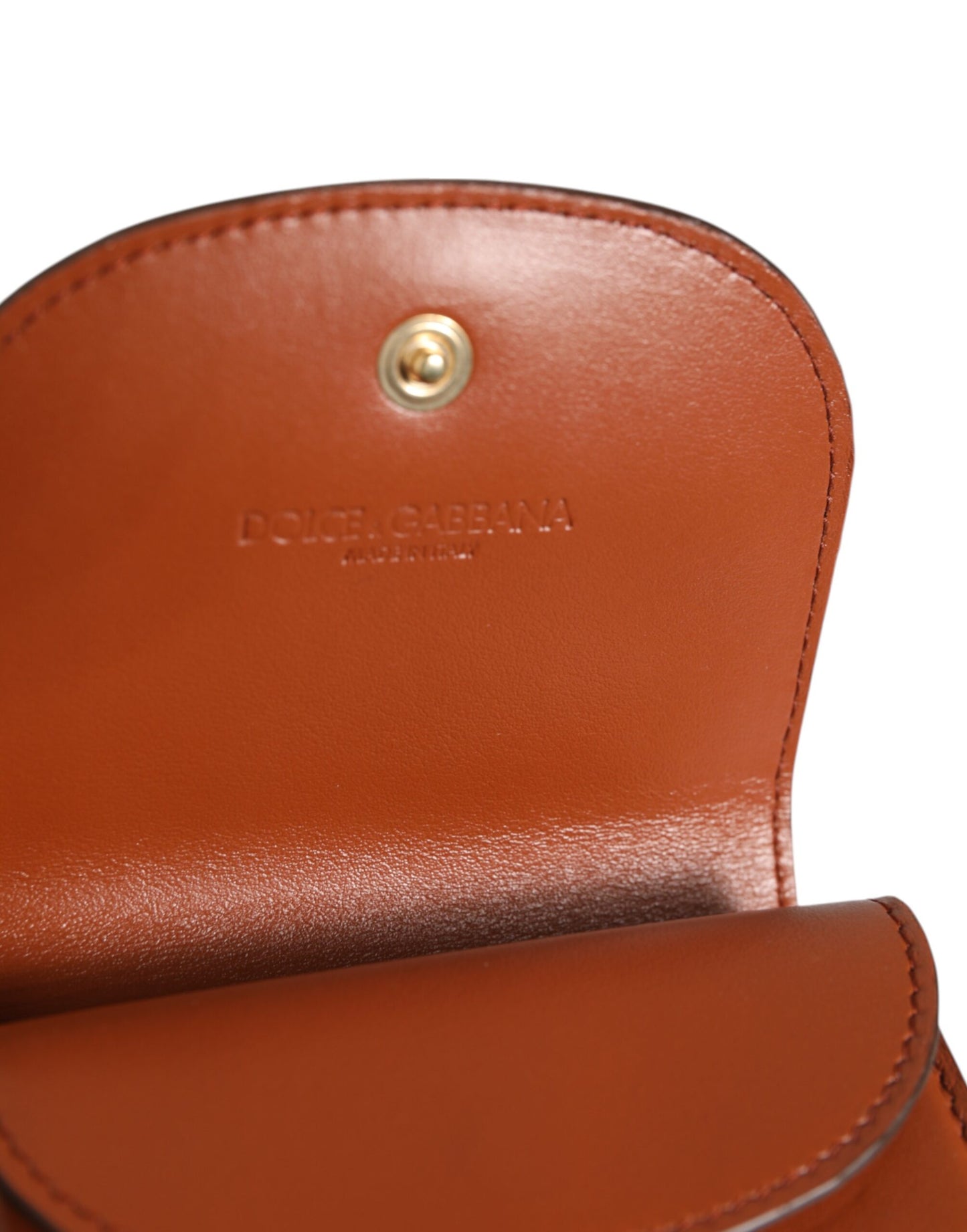 Dolce & Gabbana Brown Leopard Print Calf Leather Small Coin Purse Wallet by Dolce & Gabbana