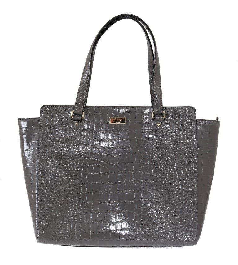 Kate Spade Elissa Bristol Drive Croc-Embossed Tote