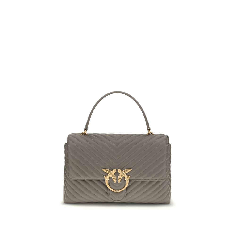 PINKO Gray Calf Leather Bos Taurus Handbag by PINKO