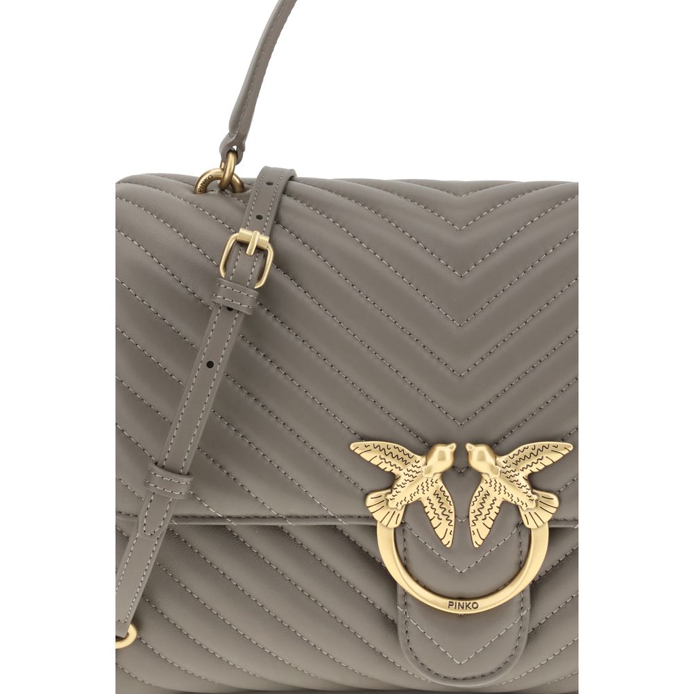 PINKO Gray Calf Leather Bos Taurus Handbag by PINKO
