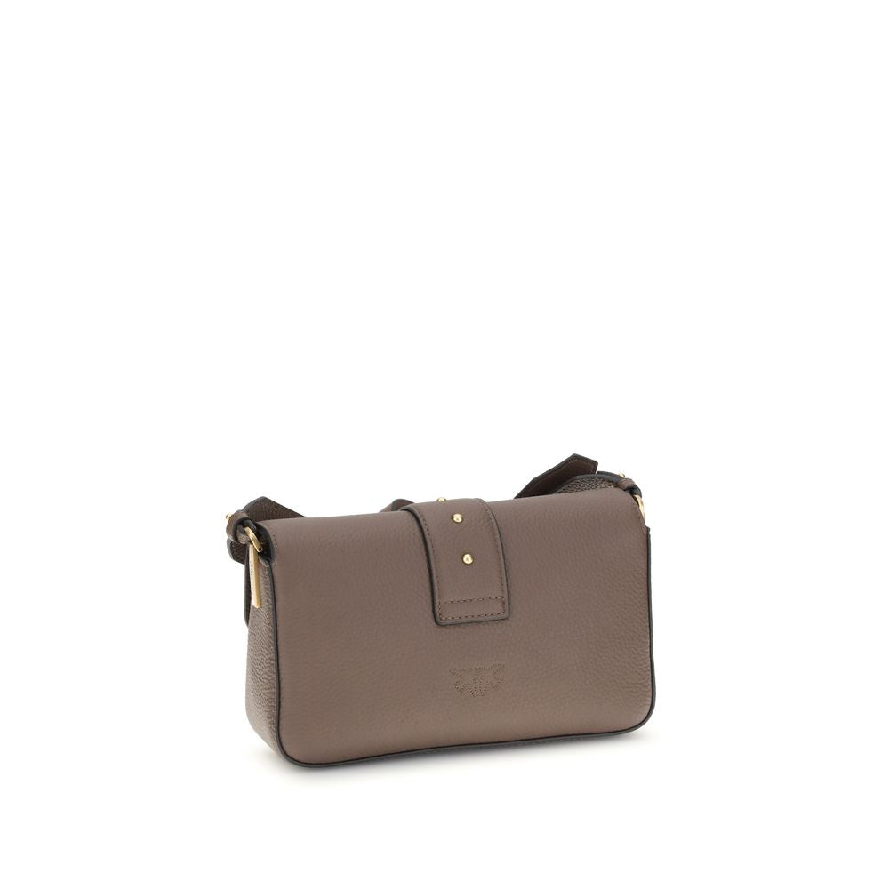 PINKO Brown Calf Leather Bos Taurus Shoulder Bag by PINKO