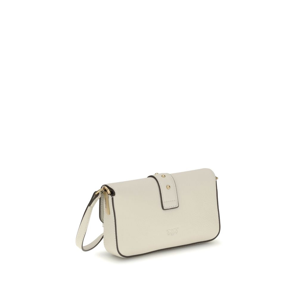 PINKO White Calf Leather Bos Taurus Shoulder Bag by PINKO