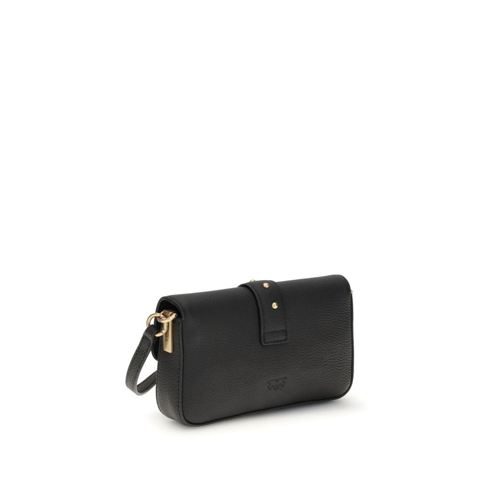 PINKO Black Calf Leather Bos Taurus Shoulder Bag by PINKO