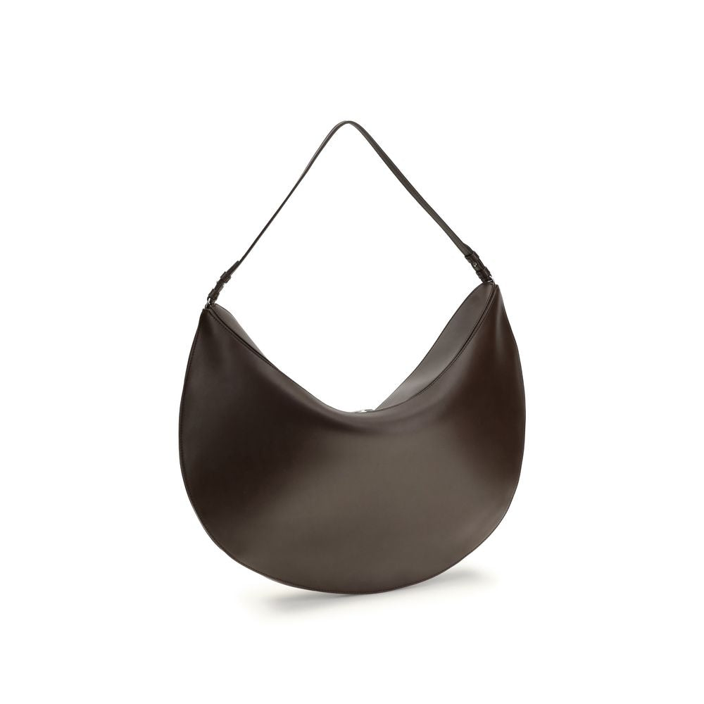 Jacquemus Brown Calf Leather Bos Taurus Shoulder Bag by Jacquemus