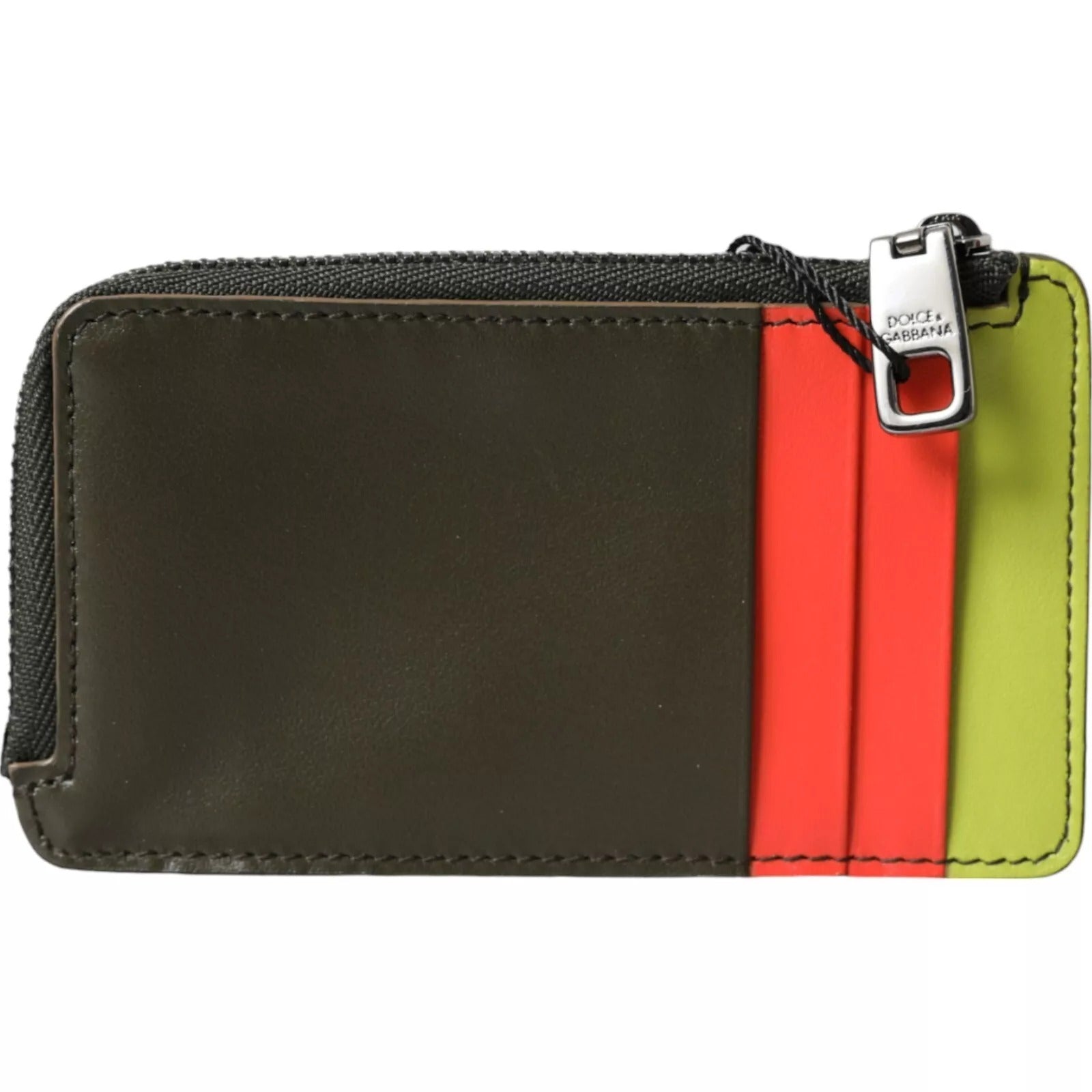 Dolce & Gabbana Multicolor Calfskin Leather Logo Card Holder Women Wallet by Dolce & Gabbana