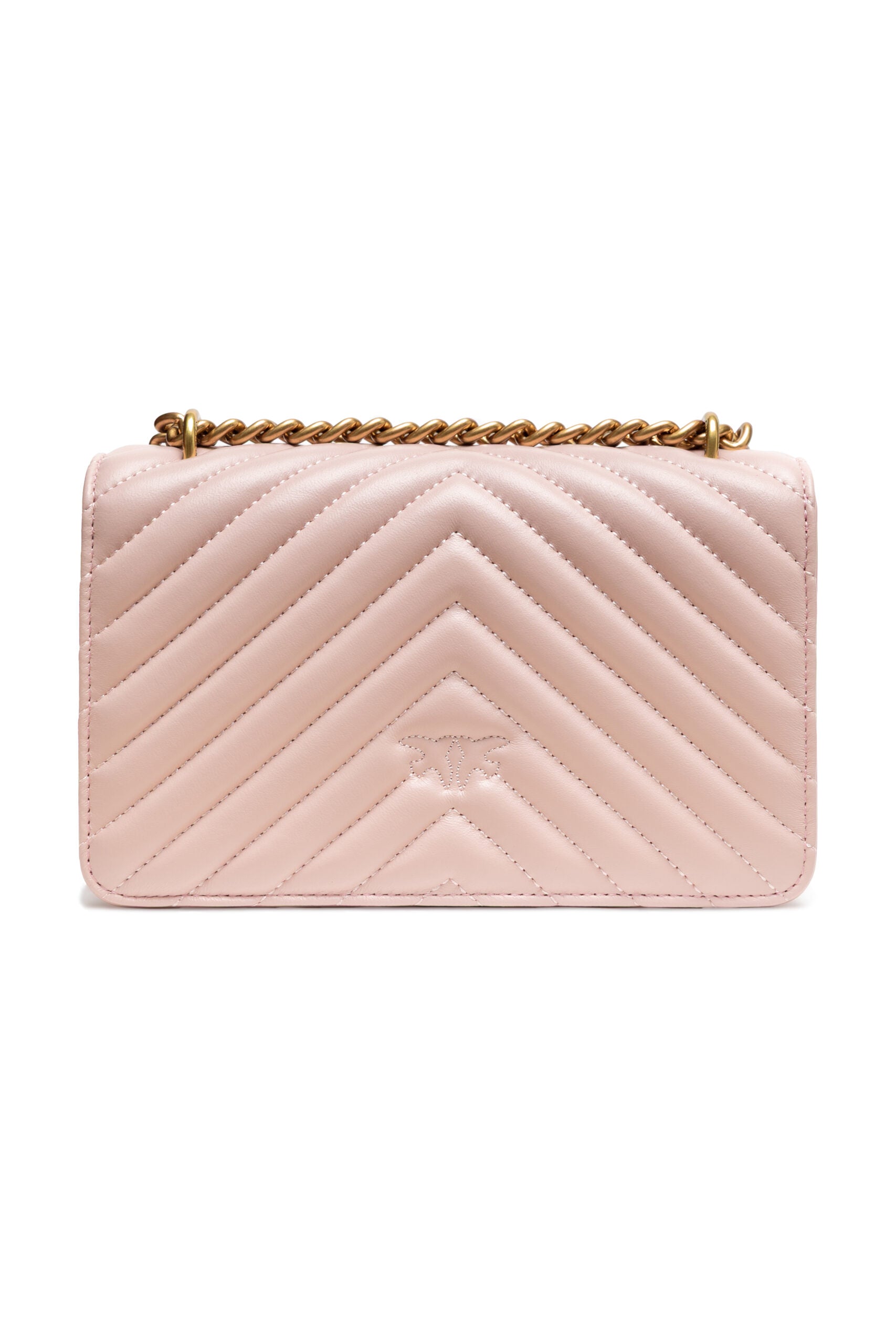 PINKO Powder Pink Love One Mini Shoulder Bag by PINKO