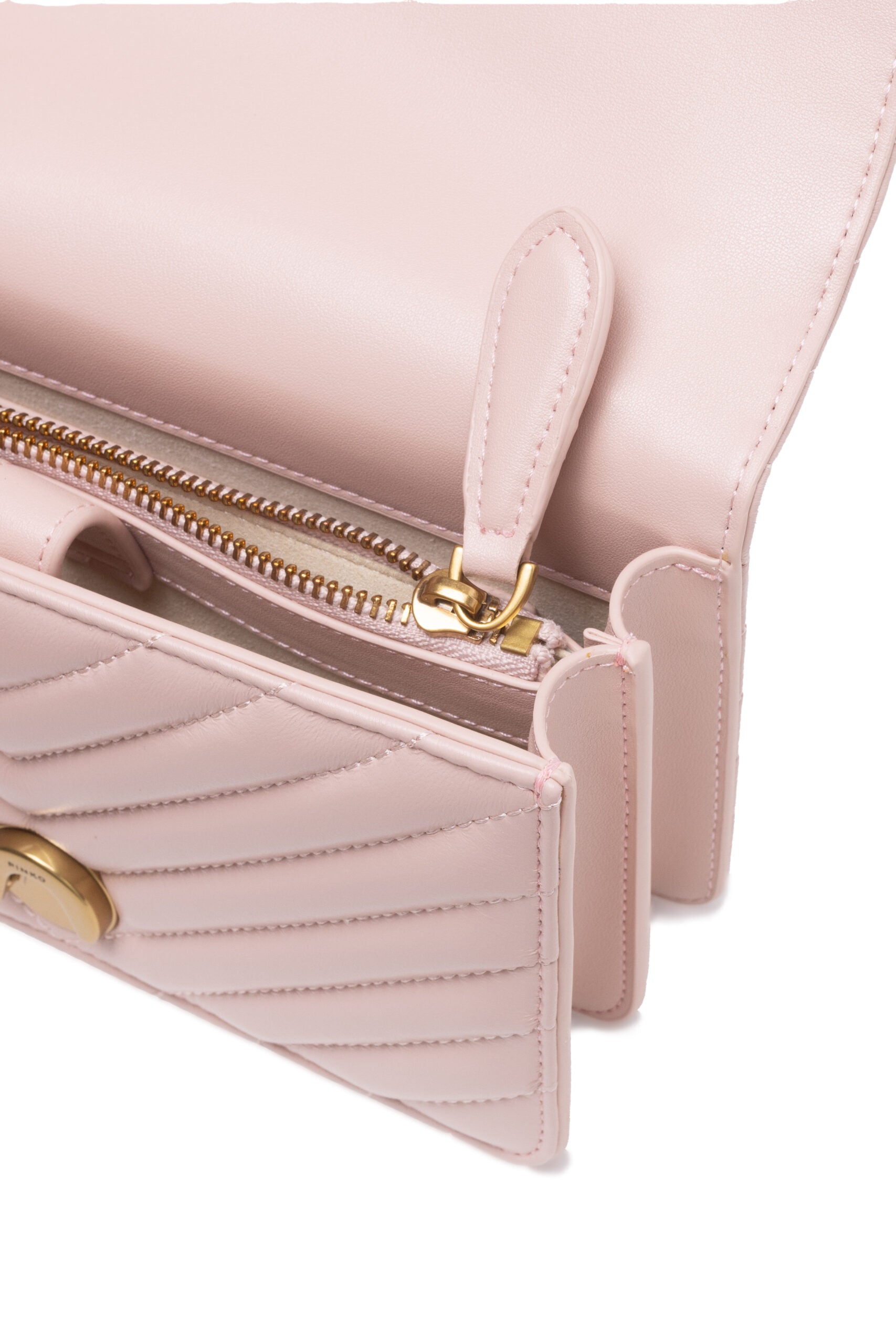 PINKO Powder Pink Love One Mini Shoulder Bag by PINKO