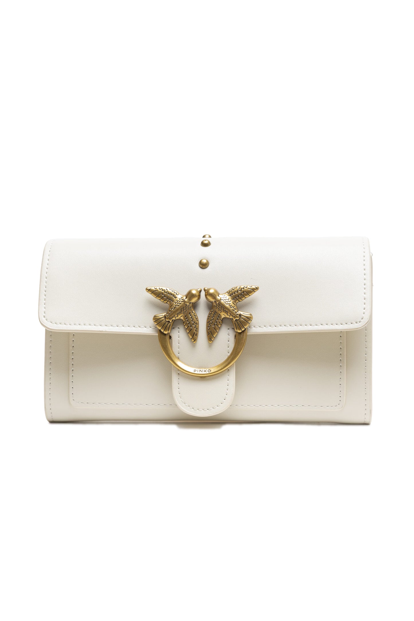 PINKO White Leather One Simply Love Mini Bag by PINKO