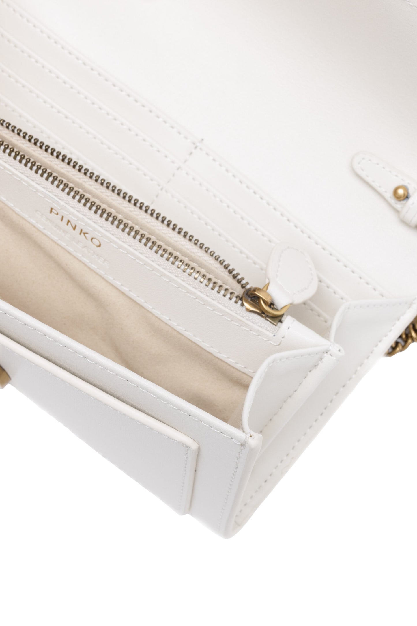 PINKO White Leather One Simply Love Mini Bag by PINKO