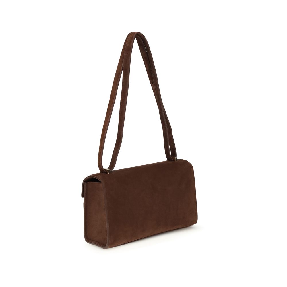 Savette Brown Calf Leather Bos Taurus Shoulder Bag
