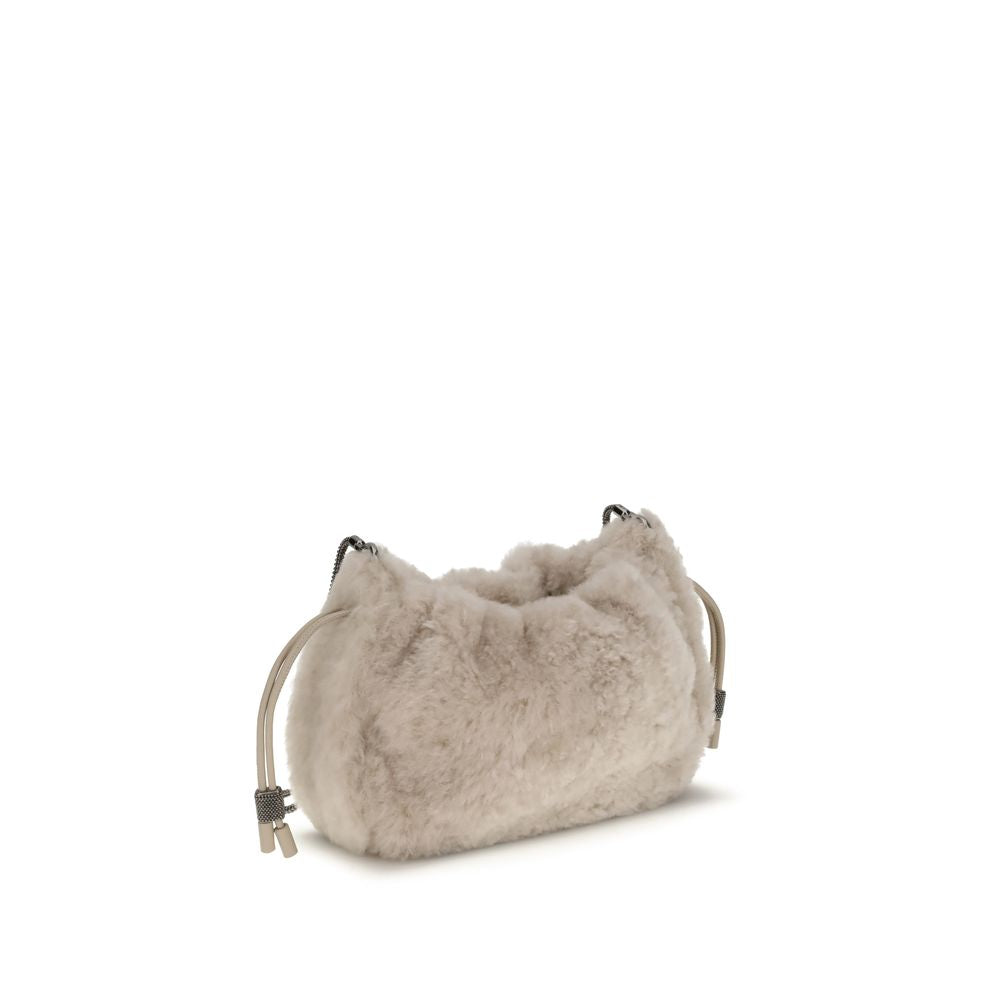 Brunello Cucinelli Shearling Elite Bag