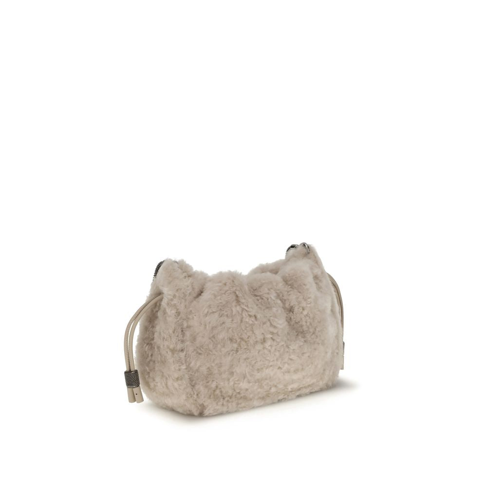 Brunello Cucinelli Shearling Elite Bag