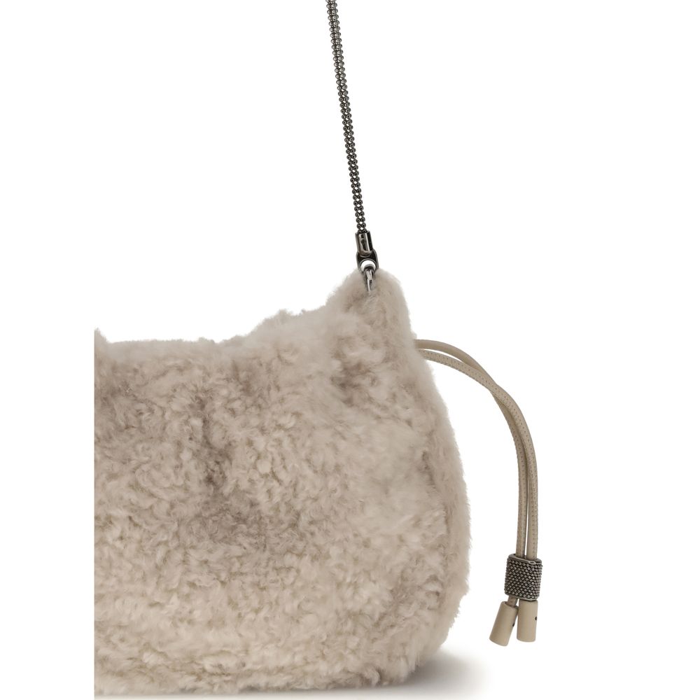 Brunello Cucinelli Shearling Elite Bag