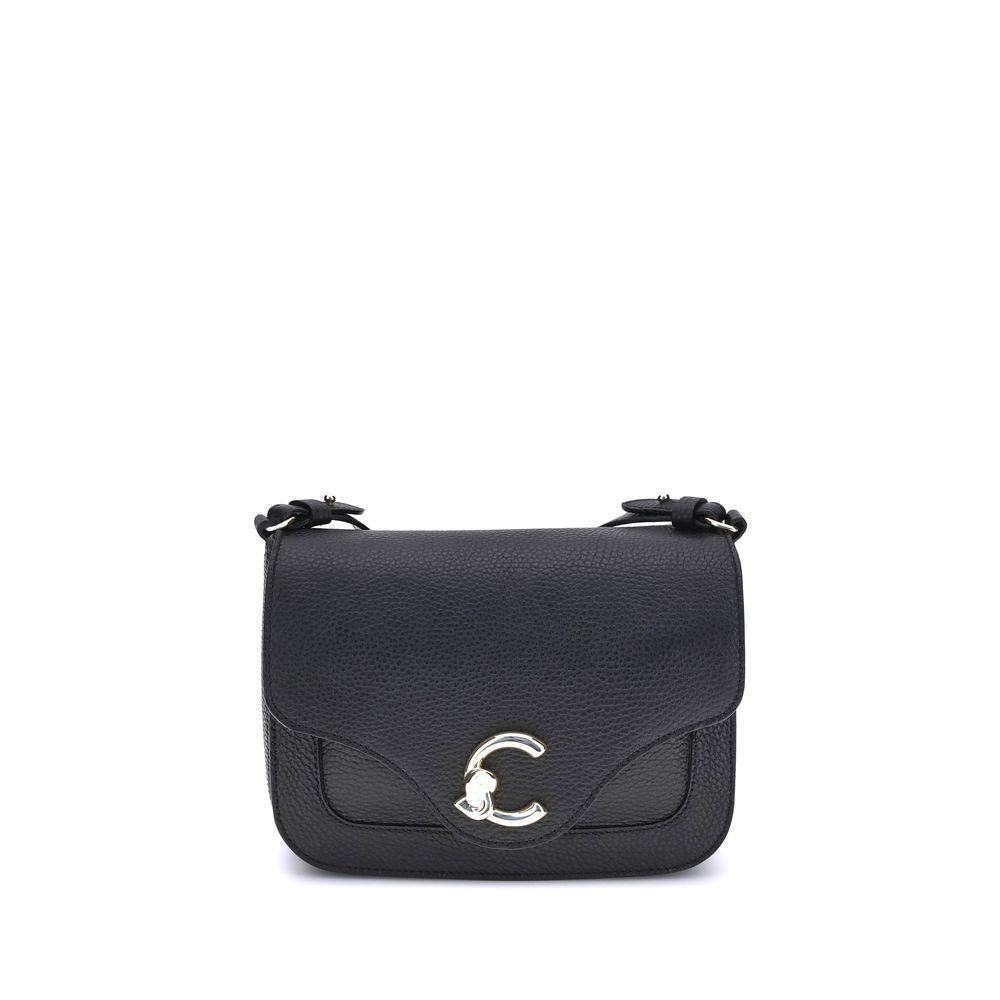 Coccinelle Black Calf Leather Bos Taurus Shoulder Bag by Coccinelle