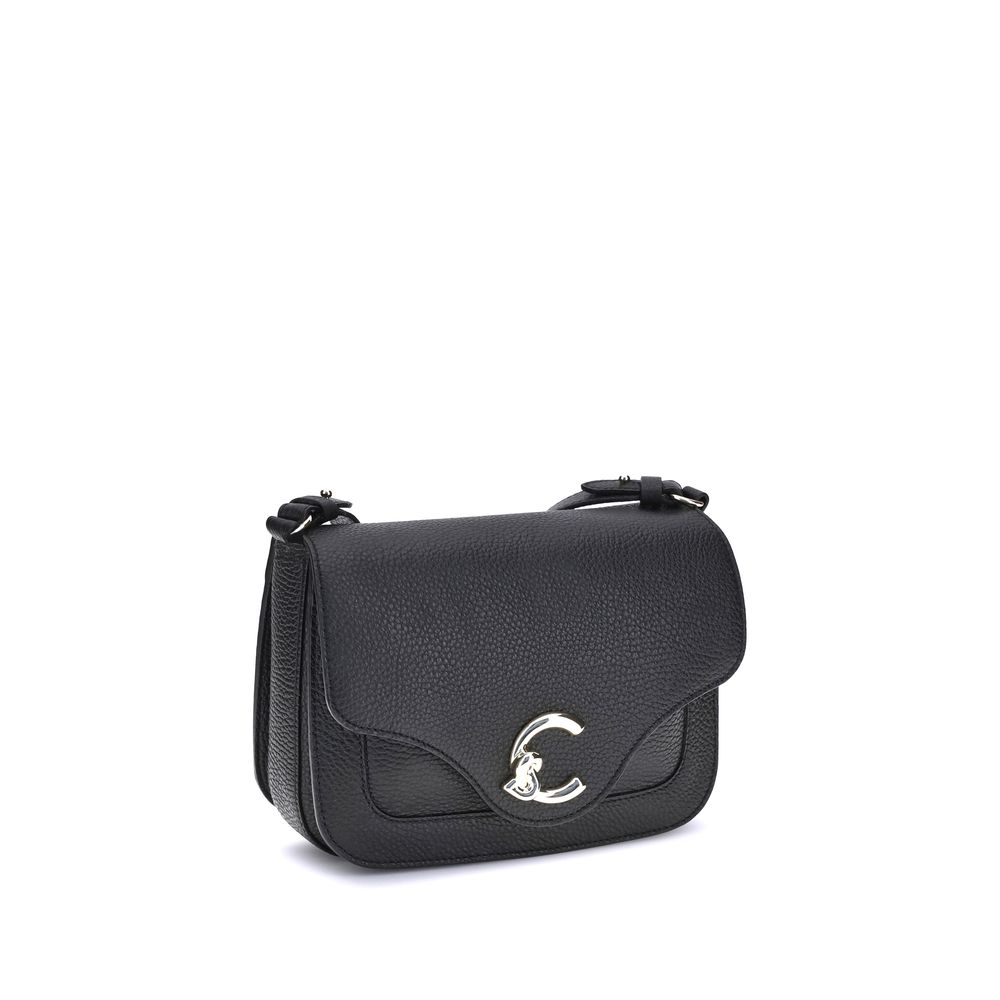 Coccinelle Black Calf Leather Bos Taurus Shoulder Bag by Coccinelle