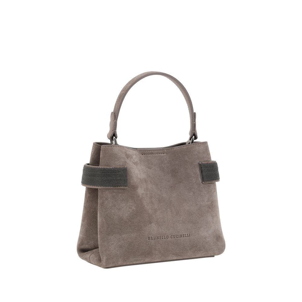 Brunello Cucinelli Brown Calf Leather Shoulder Bag
