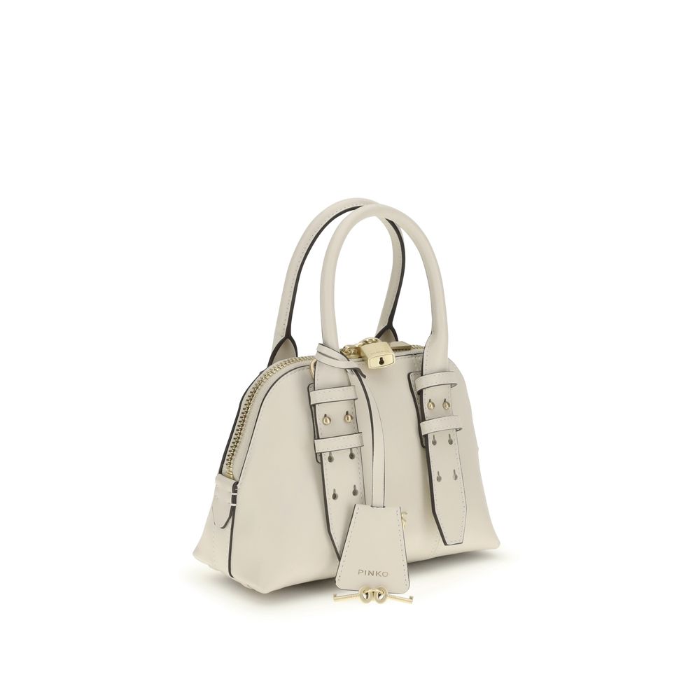 PINKO White Calf Leather Bos Taurus Handbag by PINKO