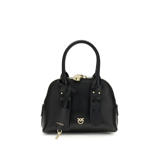 PINKO Black Calf Leather Bos Taurus Handbag by PINKO