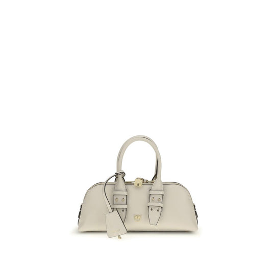 PINKO White Calf Leather Bos Taurus Handbag by PINKO