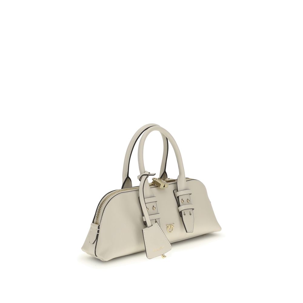 PINKO White Calf Leather Bos Taurus Handbag by PINKO