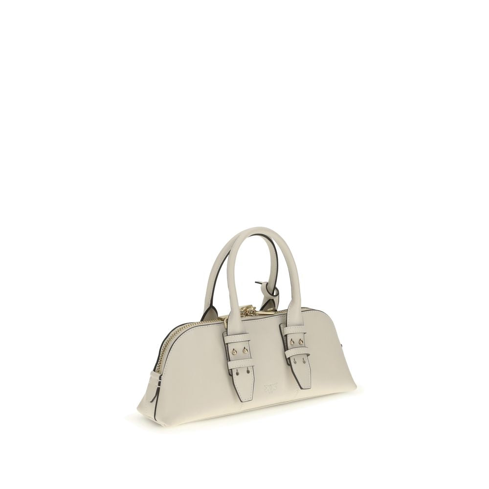 PINKO White Calf Leather Bos Taurus Handbag by PINKO