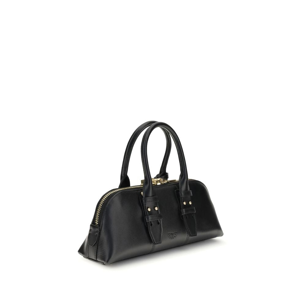 PINKO Black Calf Leather Bos Taurus Handbag by PINKO