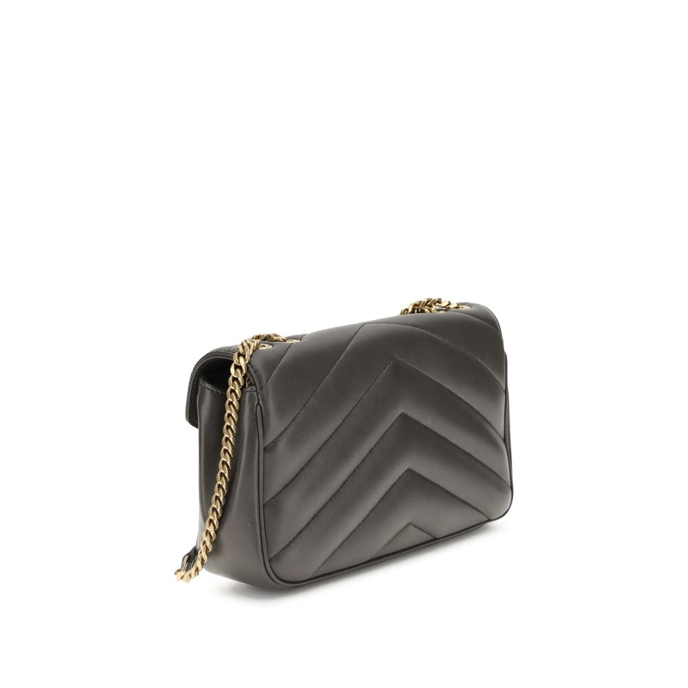 Saint Laurent Gray Lamb Ovis Aries Aries Shoulder Bag by Saint Laurent