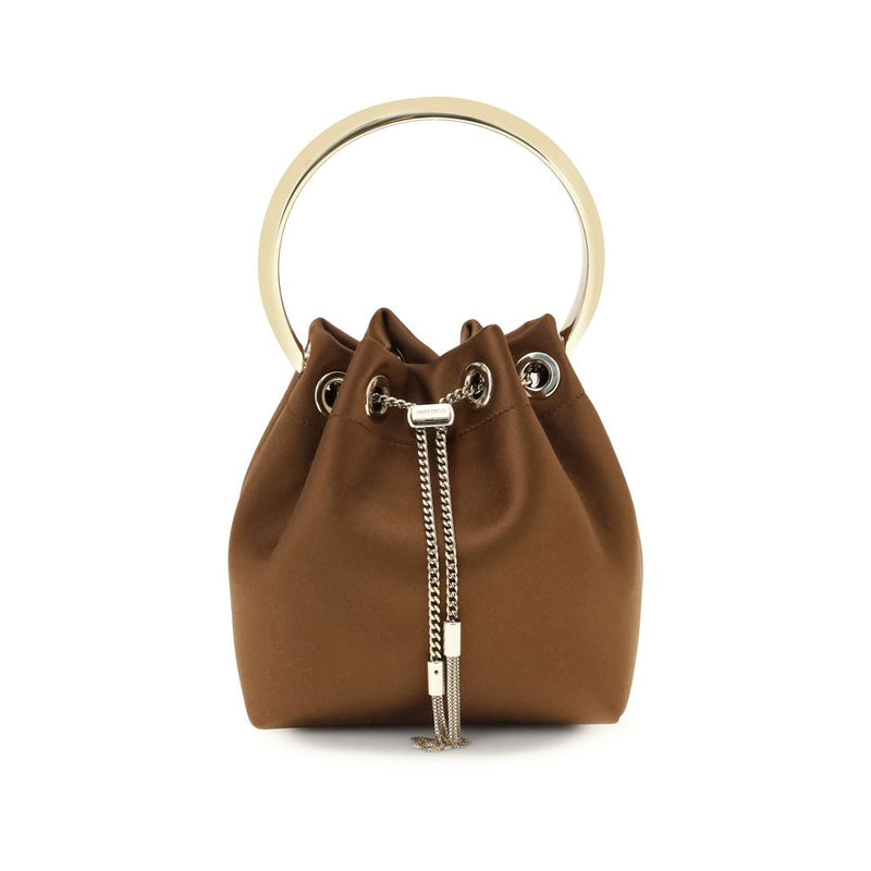 Jimmy Choo Brown Silk Backet Bag by Jimmy Choo